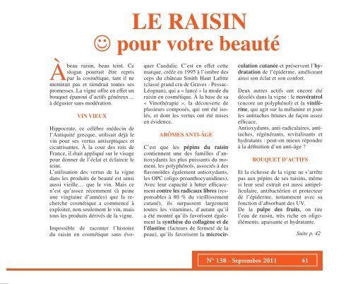 LE RAISIN - Rebelle-SantÃ©