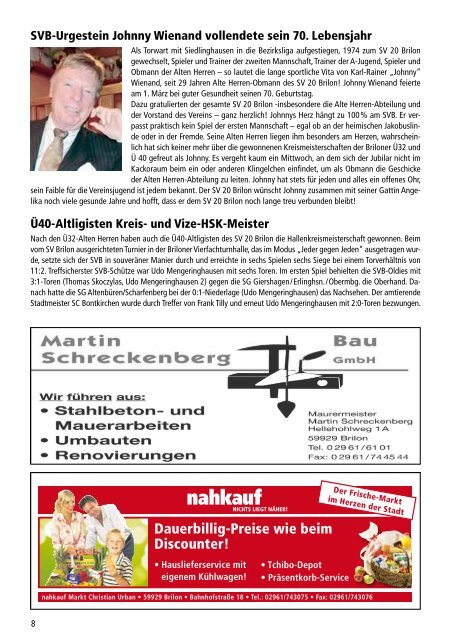 8. Ausgabe vom 04.04.2013 (PDF 6,80MB) - SV 20 Brilon