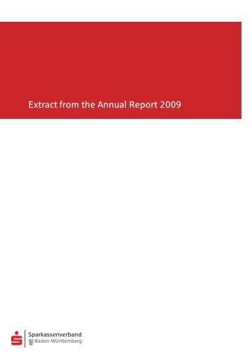 Extract from the Annual Report 2009 - Sparkassenverband Baden ...