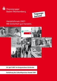 Tagungs- bericht - Sparkassenverband Baden-WÃ¼rttemberg
