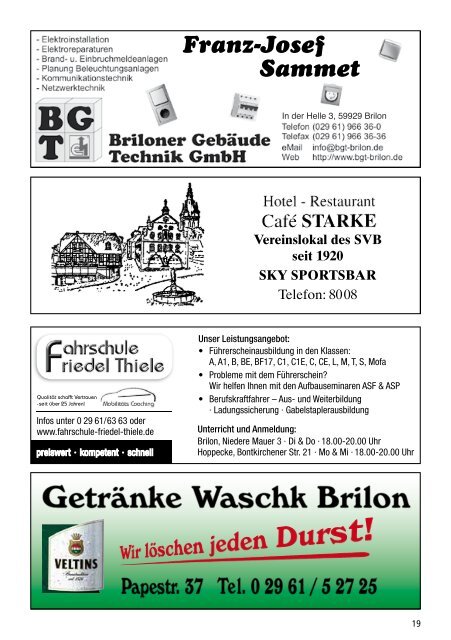 9. Ausgabe vom 05.05.2013 (PDF 6,80MB) - SV 20 Brilon