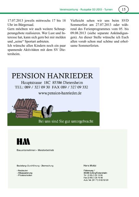 Vereinszeitung Ausgabe 17 vom Juli 2013 (PDF ... - SV Dietersheim