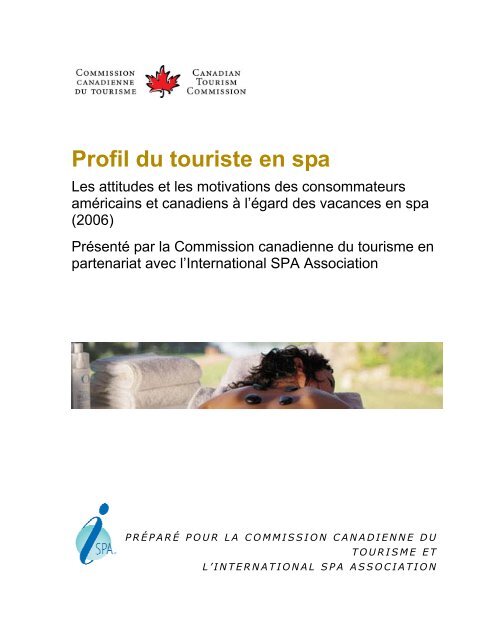 Identifying the Spa Traveler: - La Commission canadienne du ...