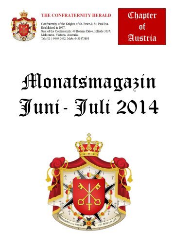 Monatsmagazin Juni- Juli 2014