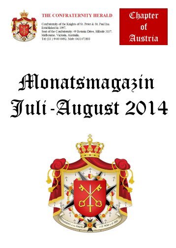 Monatsmagazin Juli-August 2014