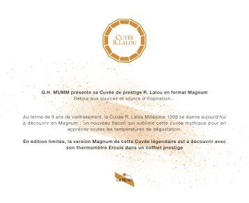 Lire le dossier de presse - Pernod