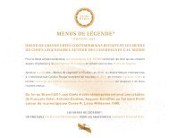 MENUS DE LÃGENDEÂ® - Pernod