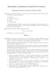 Enunciados y soluciones de ejercicios de examen