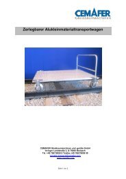 Zerlegbarer Alukleinmaterialtransportwagen - Cemafer GmbH