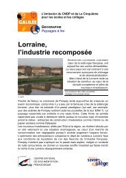 Lorraine, l'industrie recomposée - Retour à l'accueil du site Lesite.tv ...