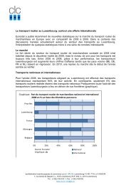 Le transport routier au Luxembourg: surtout une affaire ... - CLC