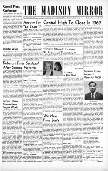 February 11, 1966 (The Madison Mirror, 1925 - 1969) - Dane County ...