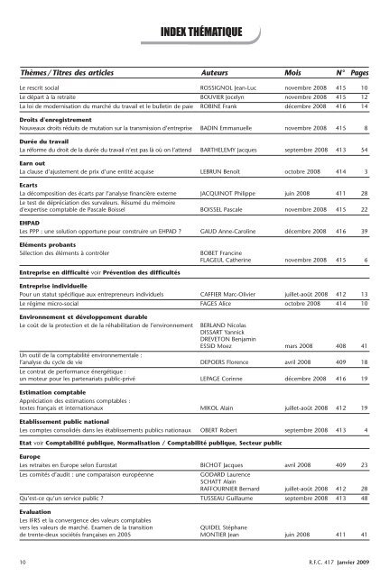 Index 2008 (36p -20x29,7).qxp - Ordre des Experts-Comptables