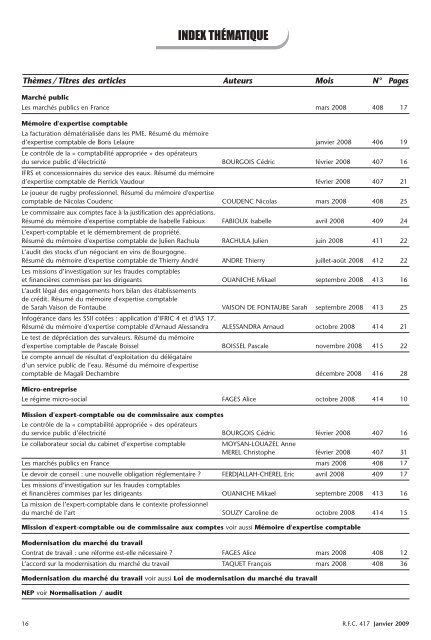 Index 2008 (36p -20x29,7).qxp - Ordre des Experts-Comptables