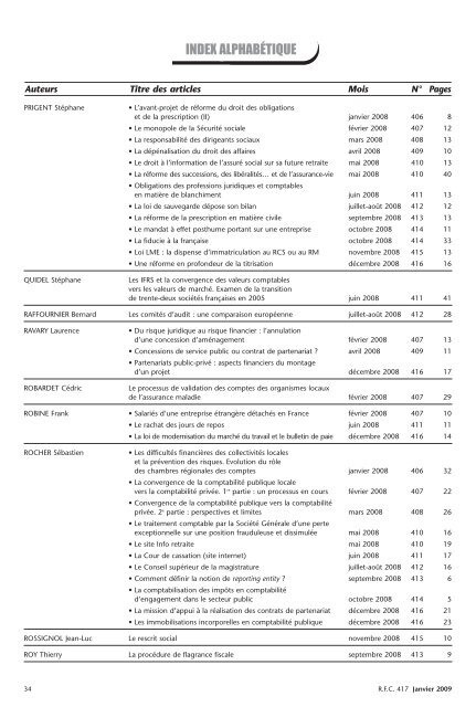 Index 2008 (36p -20x29,7).qxp - Ordre des Experts-Comptables