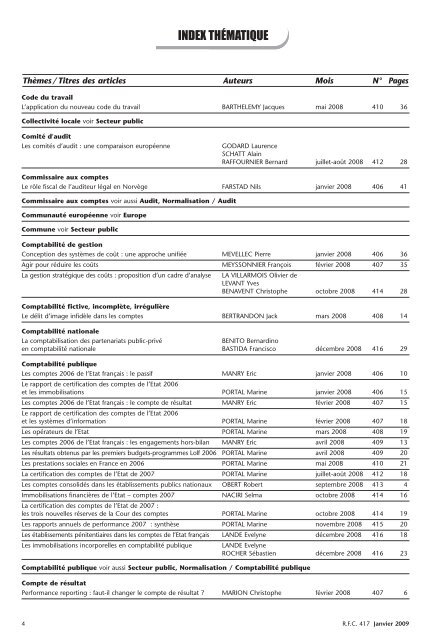 Index 2008 (36p -20x29,7).qxp - Ordre des Experts-Comptables