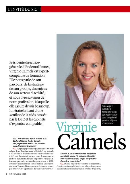 Virginie Calmels - Conseil SupÃ©rieur de l'Ordre des Experts ...