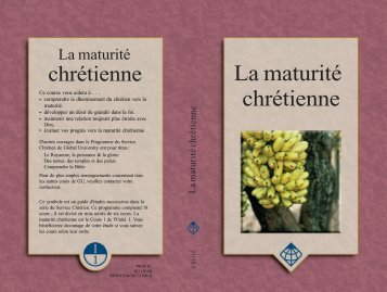 La maturitÃ© chrÃ©tienne - Global University