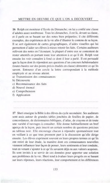 Contribuer Ã  la croissance des chrÃ©tiens