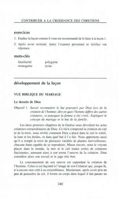 Contribuer Ã  la croissance des chrÃ©tiens