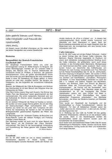 InfoBrief 2007-4 - Deutsch-Französische Gesellschaft Bonn und ...