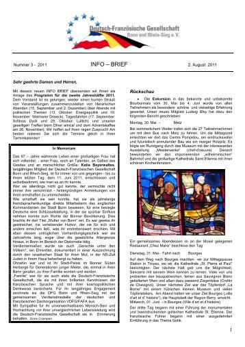 InfoBrief 2011-3 - Deutsch-Französische Gesellschaft Bonn und ...