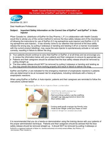 Final Approved EpiPen DHPL_signed ... - Pfizer.ca