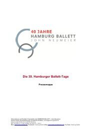 Pressemappe - Hamburg Ballett