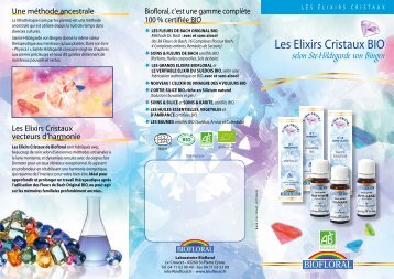 Les Elixirs Cristaux BIO - Biofloral