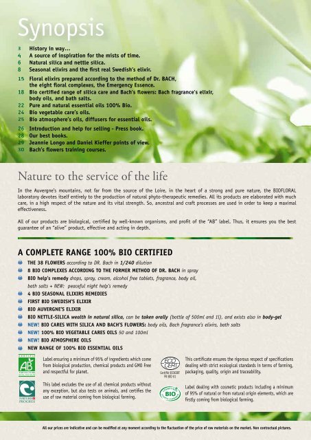 General brochure - Biofloral