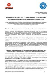 MÃ©decins du Monde s'allie Ã  Communication Sans FrontiÃ¨res ...