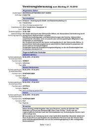 Auszug aus dem Vereinsregister (als PDF) - Infrapool