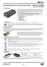 Operating Manual for 4-way Universal dimmer SDK-U4-10 (EIB)