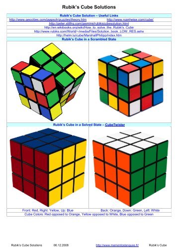 Rubik's Cube Solutions - mementoslangues.fr