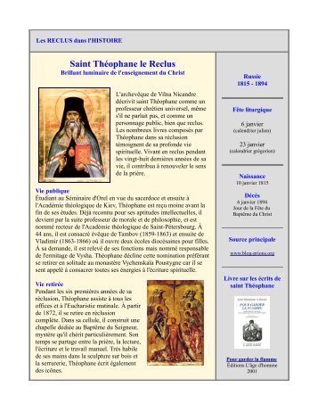 Saint Théophane le Reclus