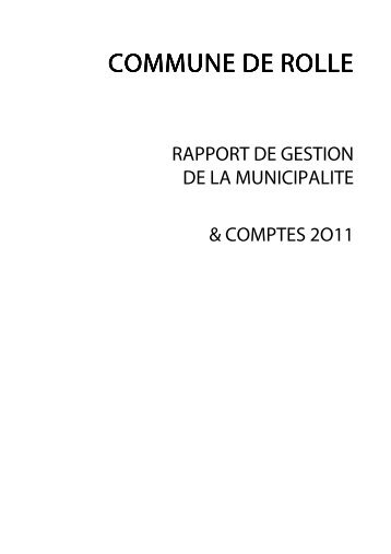 Rapport gestion 2011 - part 1 - Rolle