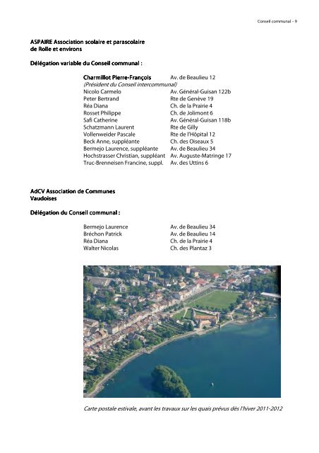 Rapport gestion 2011 - part 1 - Rolle