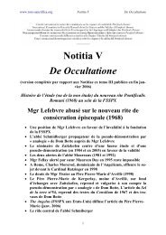 2006-05 «Rore Sanctifica» Notitia V - De occultatione