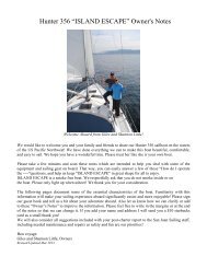 Hunter 356 âISLAND ESCAPEâ Owner's Notes - San Juan Sailing