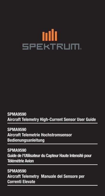 SPMA9590 Aircraft Telemetry High-Current Sensor User ... - Spektrum