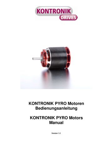 KONTRONIK PYRO Motoren Bedienungsanleitung ... - Esprit Model