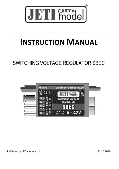 INSTRUCTION MANUAL - Esprit Model