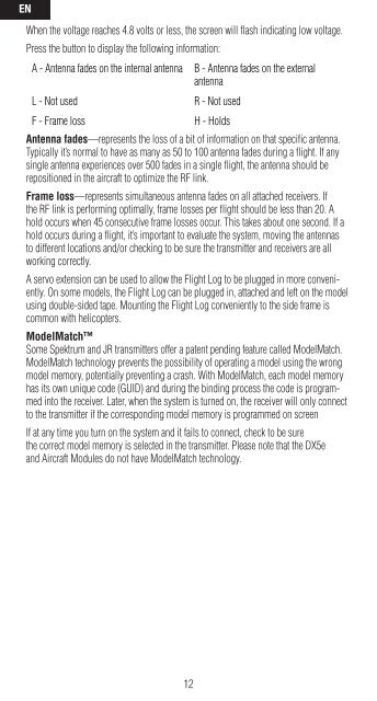 AR12020 User Guide AR12020 Bedienungsanleitung ... - Spektrum