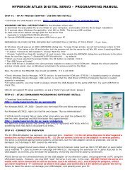 hyperion atlas digital servo â programming manual - Hyperion HK