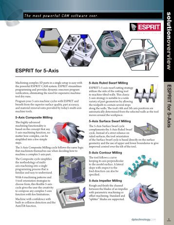 ESPRIT for 5-Axis - Chicago CAD CAM Software
