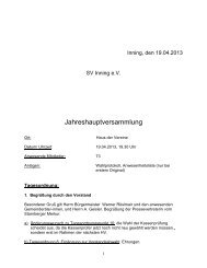 Nachschrift 2013 (PDF) - SV Inning am Ammersee