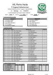 Spielplan 10er 1 - SV Langschede