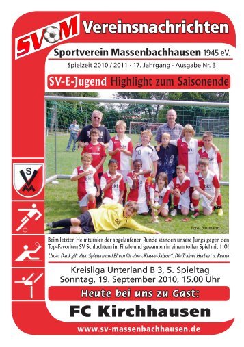 Vereinsnachrichten - Sportverein Massenbachhausen 1945 eV