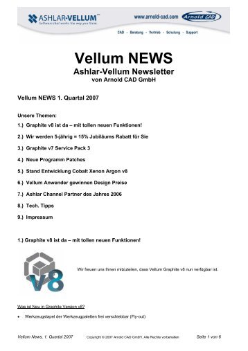 Vellum NEWS - Ashlar Vellum CAD Software