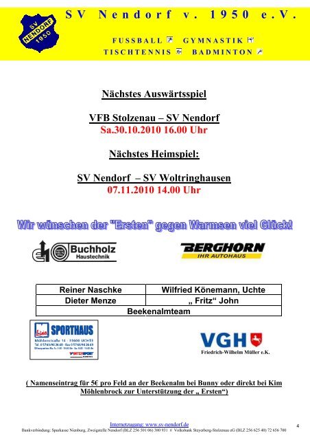 Ausgabe Nr. 6 - SV Nendorf